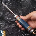 Damaskus stål tanto kniv